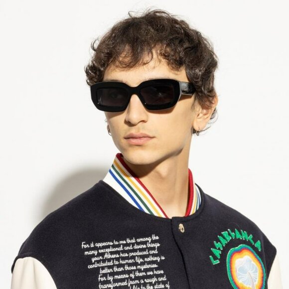 Off-White CHARLOTTE Men Sunglasses Black Rectangle Frame I Model OERI138 1007 - Picture 10 of 11